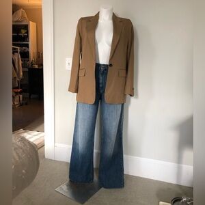 H & M oversized viscose and linen blazer in warm nut brown, sz. M